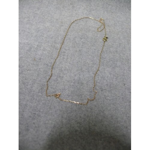 41 - A 15ct GOLD CHAIN 20 INCHES WEIGHT 1.64