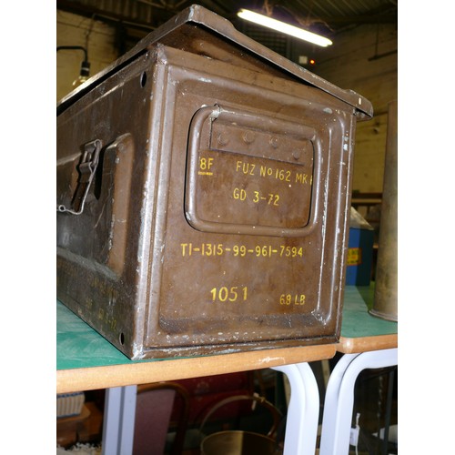 268 - OLD ARMY BOX 590MM X230MM X260MM