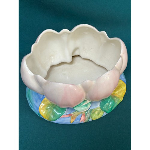 217 - A Clarice Cliff large Water Lily bowl with signature & Newport Pottery marks to base - 20cm x 14cm