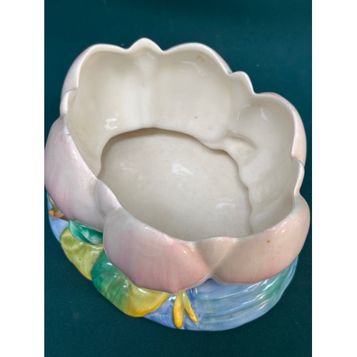 217 - A Clarice Cliff large Water Lily bowl with signature & Newport Pottery marks to base - 20cm x 14cm