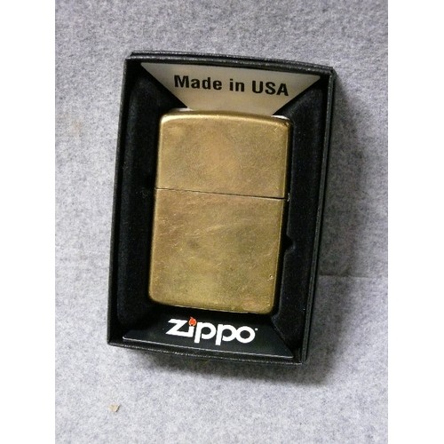 49 - A VINTAGE EARLY ZIPPO LIGHTER SOLID BRASS L XI  DEC 1995