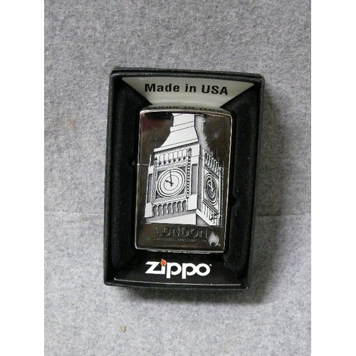 55 - A VINTAGE EARLY ZIPPO LIGHTER SOLID BRASS LONDON H 16  AUG 2016