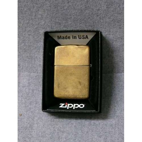 59 - A VINTAGE EARLY ZIPPO LIGHTER SOLID BRASS 1932 -1990