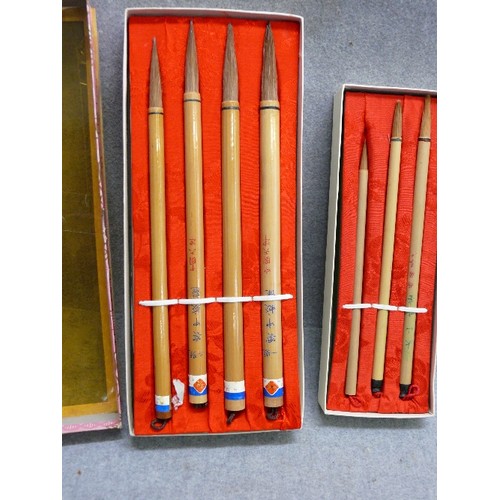 110 - 2 BOXED SETS OF CHINESE WRITING BRUSHES