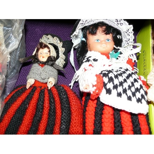 223 - 3 VINTAGE DOLLS IN NATIONAL WELSH COSTUME