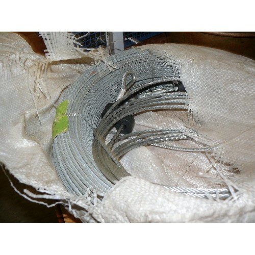 283 - GALVANISED 5MM/7 PLY WINCH CABLE (25KG) PROBABLY 200+ METERS LONG