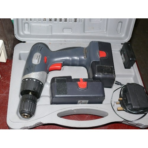 301 - A PERFORMANCE POWER 18V BATTERY HAMMER DRILL WITH BOX AND CHARGER AND A BLACK & DECKER HAMMER DRILL