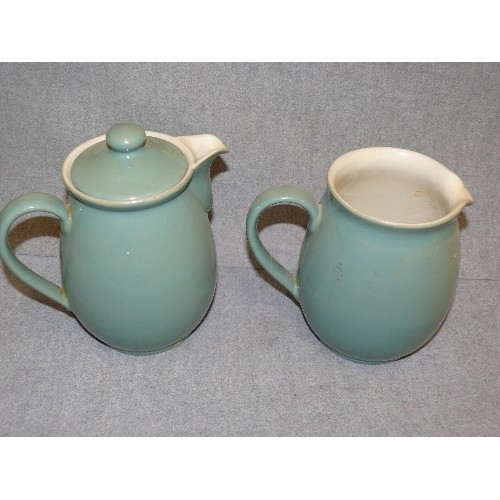 365 - 2 GREEN DENBY STONEWARE JUGS