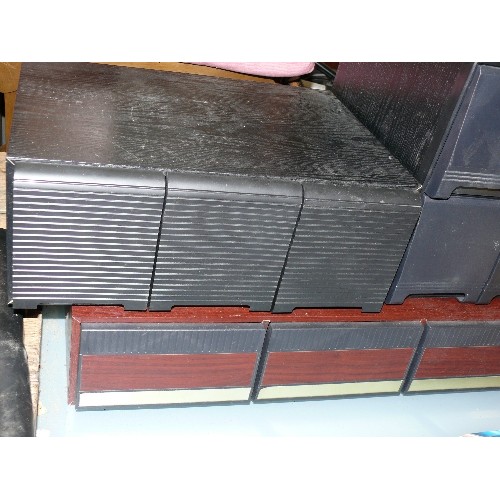 416 - 4 SETS OF PLASTIC DRAWERS FOR MUSIC CASSETTES