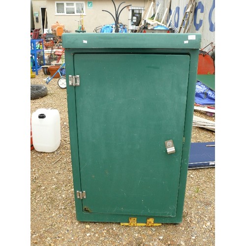 473 - OUTDOOR ELECTRIC FUSE BOX CUPBOARD IN GREEN