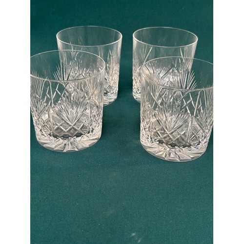 225 - A selection of quality crystal cut glass including a spirit decanter with silver collar Birm 1972 wi... 