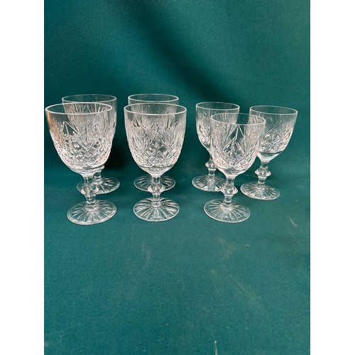 226 - A Selection of quality cut glass including a set of 4 large wine and 3 small wine glasses by Edinbur... 