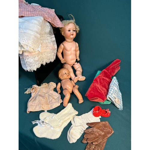 234 - An Edwardian Armand Marseille Koppelsdorf bisque headed doll with composition body - needs re jointi... 