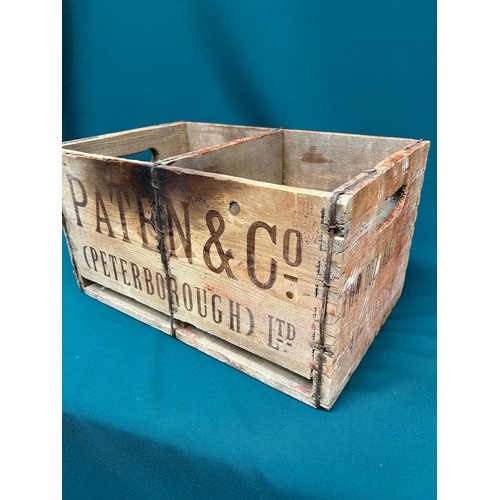 438 - A Vintage Paten & Co Peterborough beer bottle crate 