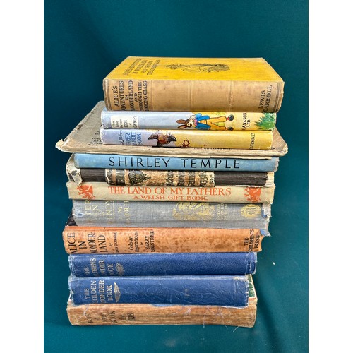 240 - Vintage children's books including 2 volumes of Alice's Adventures in Wonderland by Lewis Carroll, t... 