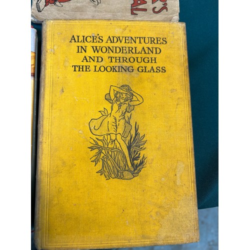 240 - Vintage children's books including 2 volumes of Alice's Adventures in Wonderland by Lewis Carroll, t... 