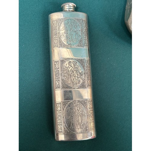 296 - A collection of Pewter & Stainless Steel Hip or Spirit Flasks - 13 in total, to include Parachute Re... 