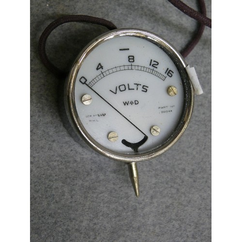 11 - A BRITISH ARMY VOLTAGE TESTER PLUS ONE  OTHER VOLTAGE TESTER