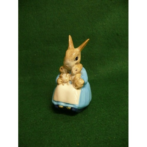 2 - 6 BEATRIX POTTER FIGURINES -BESWICK JEMIMA AND HER DUCKLINGS, PETER RABBIT IN THE WHEEL BARROW (RESI... 