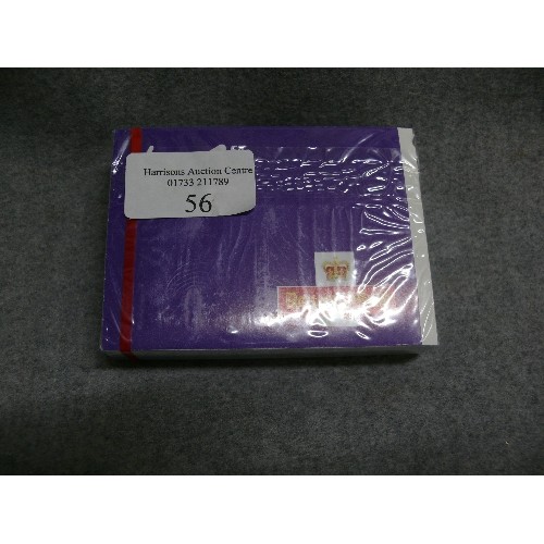 56 - SEALED PACK OF 50 BOOKS OF 4 X 1ST CLASS STAMPS (200 IN TOTAL). RETAIL £270 GUARANTEED GENUINE