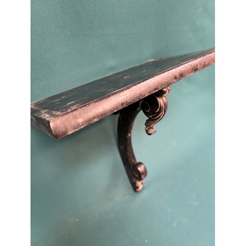 460 - Antique ebonised shelf bracket