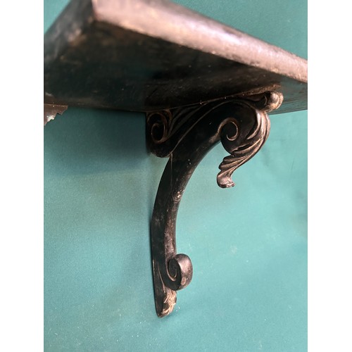 460 - Antique ebonised shelf bracket