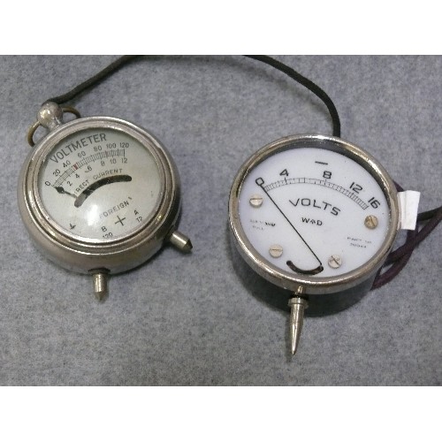 11 - A BRITISH ARMY VOLTAGE TESTER PLUS ONE  OTHER VOLTAGE TESTER