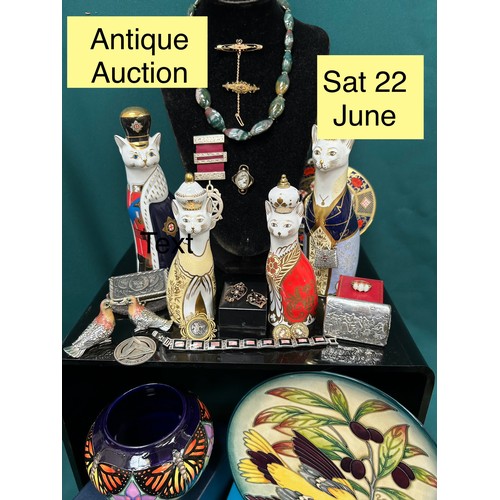 20 - NEXT ANTIQUES AND COLLECTABLES AUCTION SATURDAY 22 JUNE -GOOD SELECTION OF JEWELLERY, SILVER, CROWN ... 