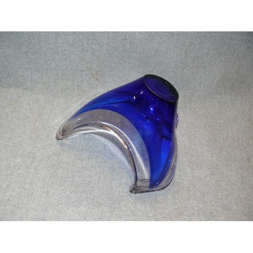 68 - GLASS WAVE  BOWL IN BLUE