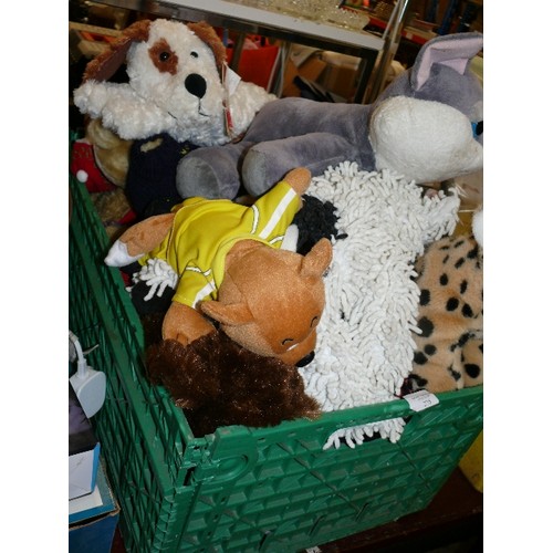 275 - A LARGE SELECTION OF TEDDY BEARS AND OTHER SOFT TOYS