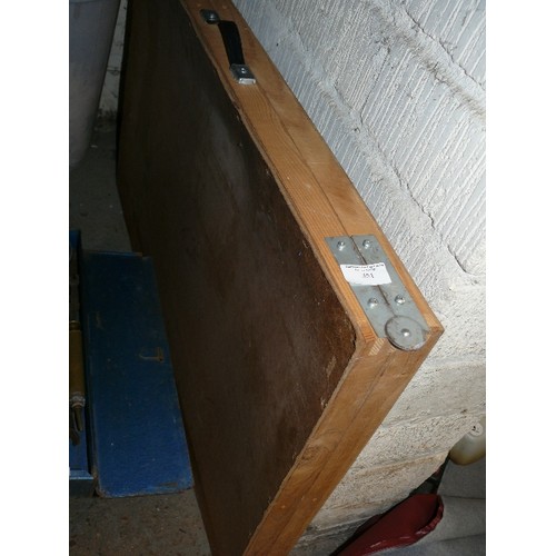 351 - A WOODEN FOLDING PASTING TABLE