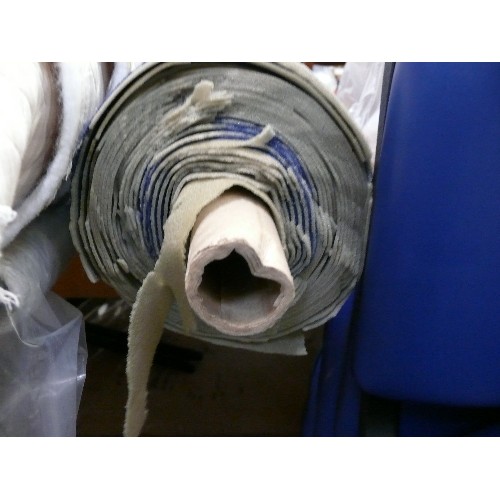 387D - ROLL OF  BLUE FOAM BACKED FABRIC