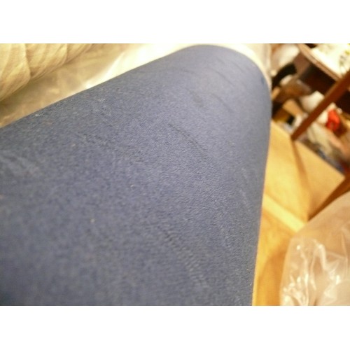 387D - ROLL OF  BLUE FOAM BACKED FABRIC