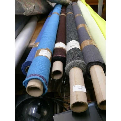 390 - SEVERAL PART ROLLS -  STIRLING FLINT,  STIRLING PEAT, FLAMBLEND MINERAL,  FLAMBLEND ARCTIC ETC.