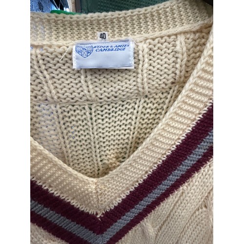 413 - TRADITIONAL WOOL CRICKET JUMPER BY RYDER & AMIES CAMBRIDGE