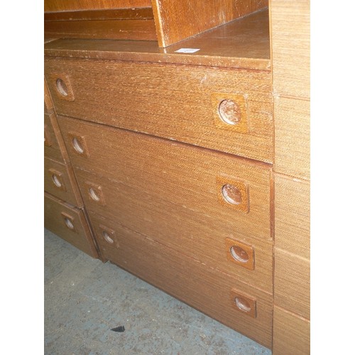 423 - SCHREIBER TEAK CHEST OF 4 DRAWERS