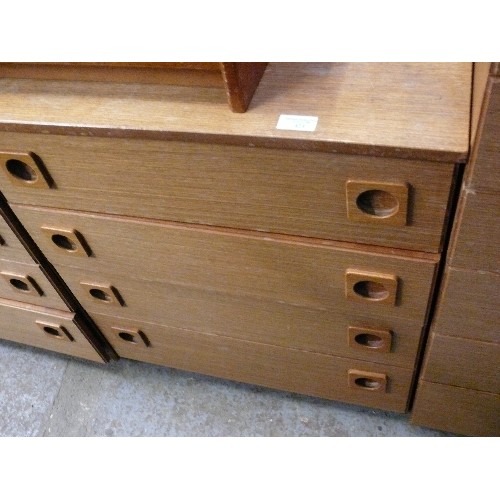 423 - SCHREIBER TEAK CHEST OF 4 DRAWERS