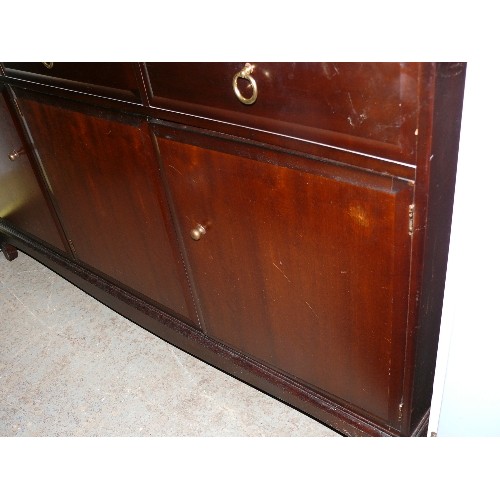 438 - STAG SIDEBOARD, 3 DRAWERS, 3 CUPBOARDS