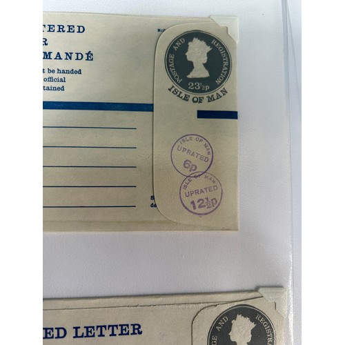 180 - An album of rare Isle of Man Registered Letters - several with postmarks for example 