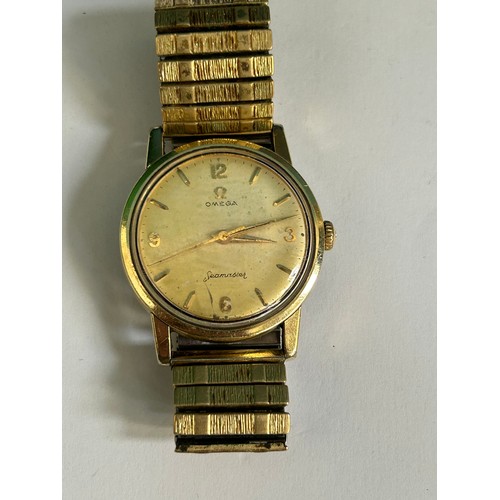 66 - A Vintage 1960's Omega Seamaster Gents Wristwatch in working order - engraved on the back & dated 19... 