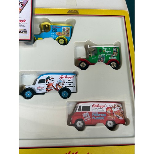 241 - Kellogg's advertising box with contents of 4 delivery vehicles by Lledo