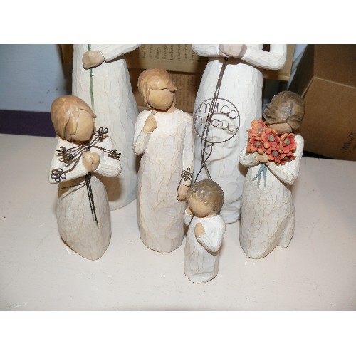 91 - COLLECTION OF WILLOW TREE FIGURES WITHBOXES. INCLUDES 'LOVE', 'GRATEFUL', 'SURROUNDED BY LOVE', 'FRI... 