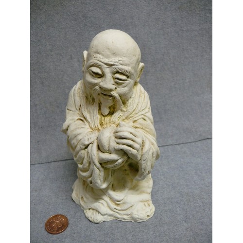 99 - CHINESE GOD, BUDDHA FIGURE. HEAVY.