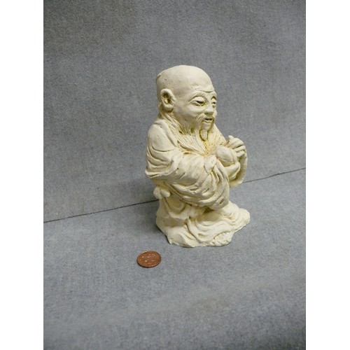 99 - CHINESE GOD, BUDDHA FIGURE. HEAVY.