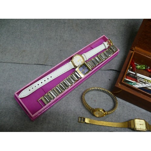 103 - GOOD QUALITY LADIES WRISTWATCHES CONTAINED IN JEWELLERY BOX INCLUDES PULSAR, ACCURIST, SEKONDA.  ALS... 