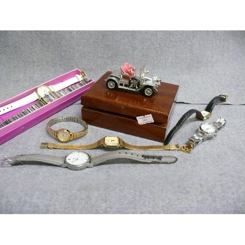 103 - GOOD QUALITY LADIES WRISTWATCHES CONTAINED IN JEWELLERY BOX INCLUDES PULSAR, ACCURIST, SEKONDA.  ALS... 