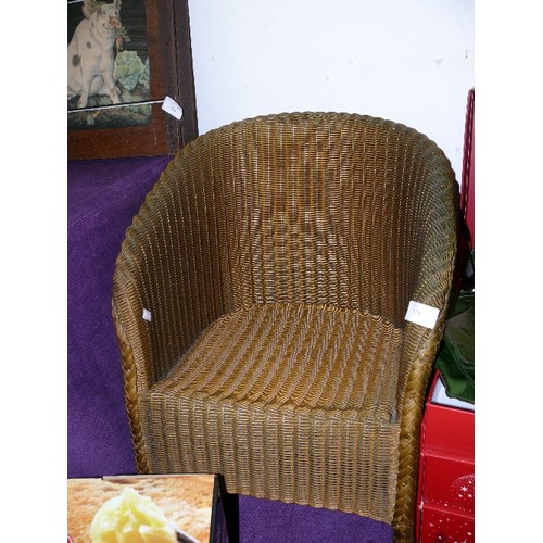 128 - LLOYD LOOM SEPT 1952 BRONZE CHILDS CHAIR.  LOVELY CONDITION.