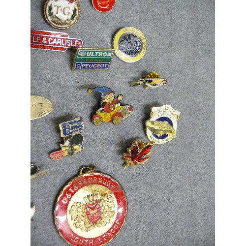 11 - BOX OF MIXED BADGES B.R. T&G UNION, ALL SORTS