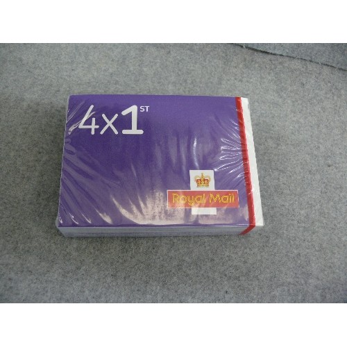 58 - SEALED PACK OF 50 BOOKS OF 4 X 1ST CLASS STAMPS (200 IN TOTAL). RETAIL £270 GUARANTEED GENUINE