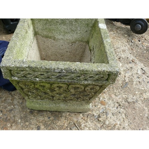 466 - 2 X SQUARE CONCRETE PLANTERS